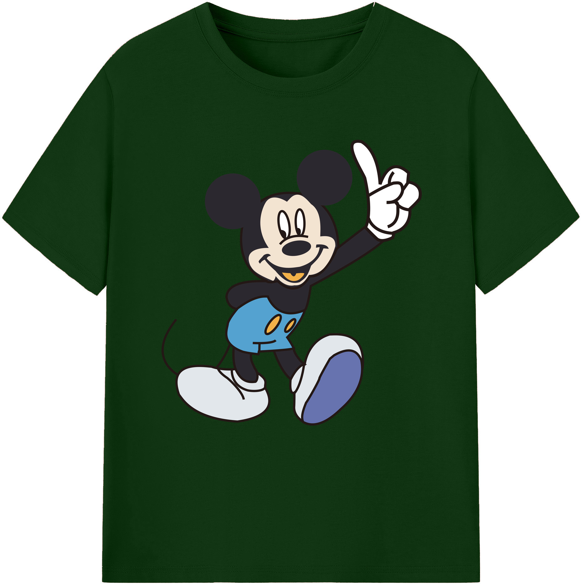 （画像用） ミッキーマウス Mickey Mouse 綿100％半袖Tシャツ（フロントプリント）